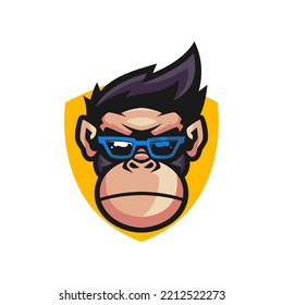 Cool Monkey Mascot Logo Design