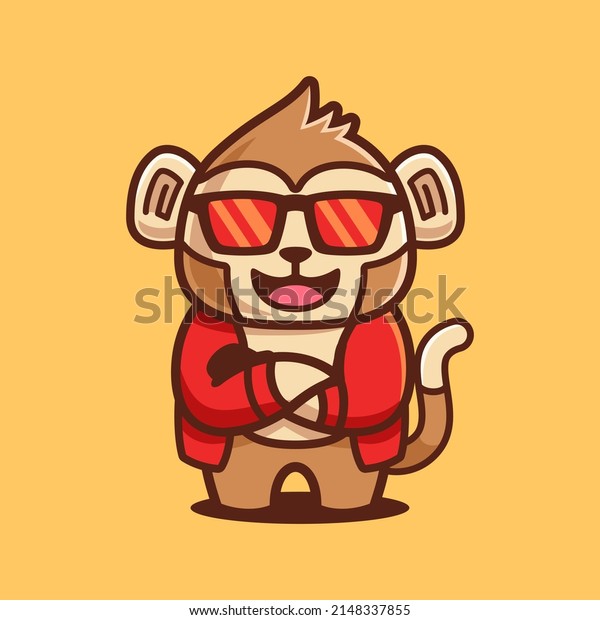 Cool Monkey Wear\
Sunglasses Cartoon\
Character