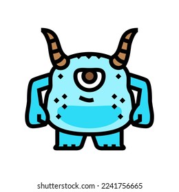 cool monster alien color icon vector. cool monster alien sign. isolated symbol illustration