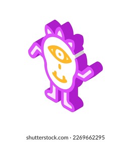 cool monster alien isometric icon vector. cool monster alien sign. isolated symbol illustration