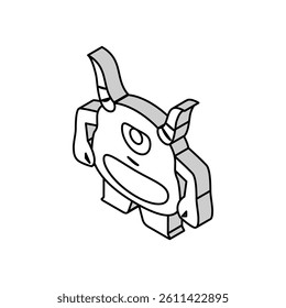 cool monster alien isometric icon vector. cool monster alien sign. isolated symbol illustration