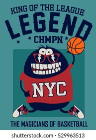  Cool Monster Basketball Player Vector Design