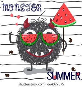 cool monster vector character design