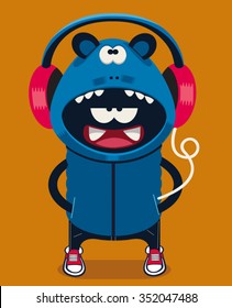 cool monster vector design