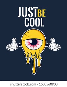 Cool monster - vector - t shirt design 