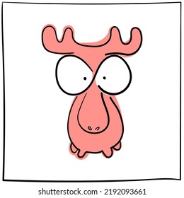Olvídalo. Imagen vectorial de una alce.