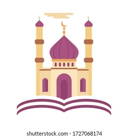 Ilustraciones delanteras de la mezquita fría adecuadas para carteles, afiches y tarjetas de felicitación