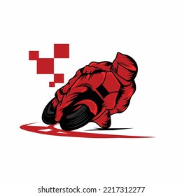 Cool motorbike racer vector illustration suitable for applications in all media