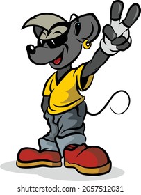 Cool mouse, urban style teen animal, logo concept, illustration