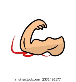 Icono del músculo frío. Biceps. Vector.