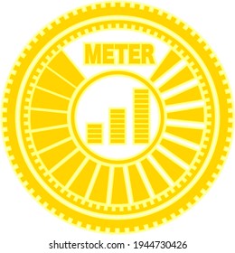 Cool near future meter illustration. With blur.yellow.