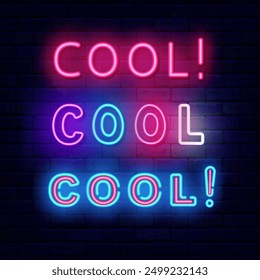 Cool neon labels set. Happy vibes. Handwritten funny text. Typography. Winning and wow concept. Congrats design. Vector stock illustration