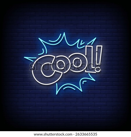 cool neon sign with brick wall background vector