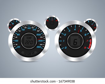 Cool new dashboard design with shiny metallic elements