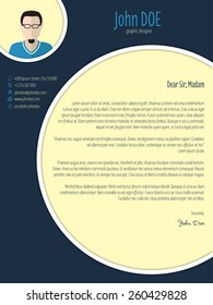 Cool New Modern Cover Letter Template With Circle Elements