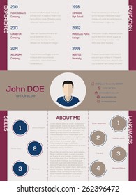 Cool new modern cv resume curriculum vitae template with circle elements
