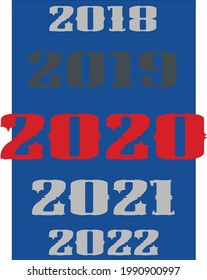 Cool new year design - 2020 happy new year Vector Illustration Graphic Design for Document and Print