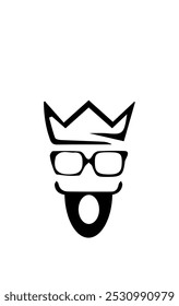 cool and nice beard face icon
