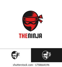 cool Ninja head logo design