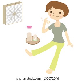Cool off in the female fan