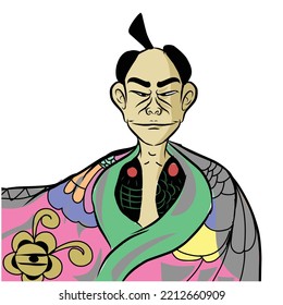 cool old man animated character
