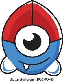 Cool one eye rocket icon.