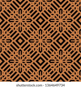 cool orange black art deco mexican pattern black and white