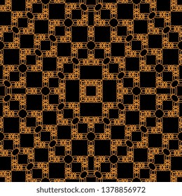cool orange black Art Deco Ornament Pattern ready for print