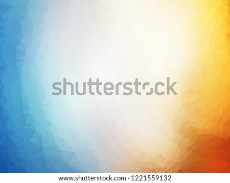 Cool Orange Blue Summer Geometric Wallpaper Stock Vector Royalty