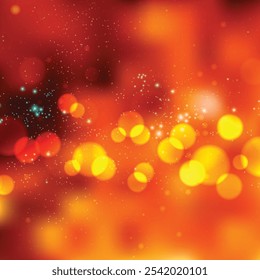 Fundo de luzes Bokeh laranja fresco