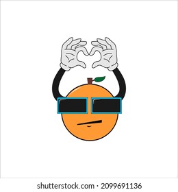 Vector de caracteres naranja frío. Ilustración del vector