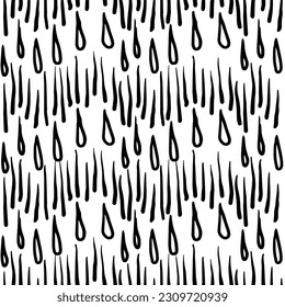 Cool original pattern of hand-drawn drops on a white background. Vector, ornament for fabric wallpaper and wrapping paper.
