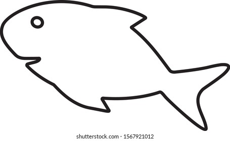 Cool outline icon of a fish.