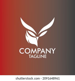 cool owl logo simple elegant, suitable for use anywhere