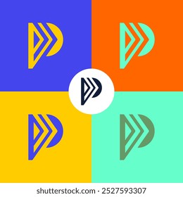Cool P logo with arrow motif.