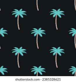 Cool Palm Tree pattern. Summer fashion print. Seamless vector