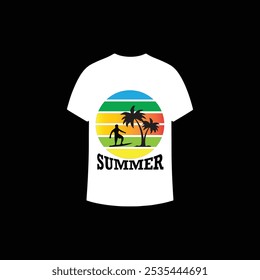 Cool Palm Tree Summer Vibes Camiseta
