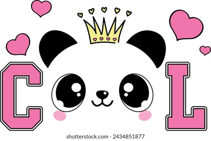 genial chica panda princesa reina 