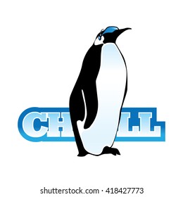 Cool Penguin icon vector illustration