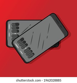 cool pentab illustration editable vector
