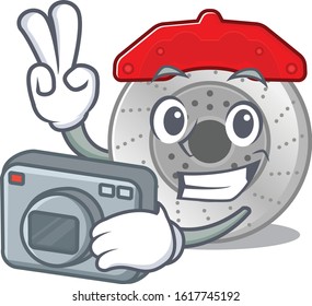 Cool Photographer car brake character with a camera