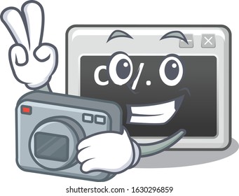 Cool Photographer command window character with a camera