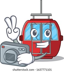 Cool Photographer ropeway character with a camera