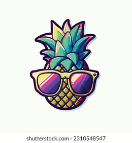 Fresca piña con vidrio solar