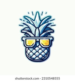 Cool Pineapple with Sun Glass