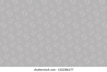 Cool pink cactus flying on a gray background