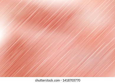 Cool pink gold gradient with motion lines texture. Rose Gold foil texture party or wedding background. Pastel pink white colors gradient background vector design.