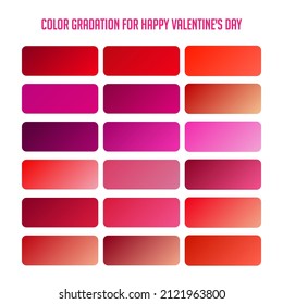 cool pink gradient color palette for happy valentine's day theme
