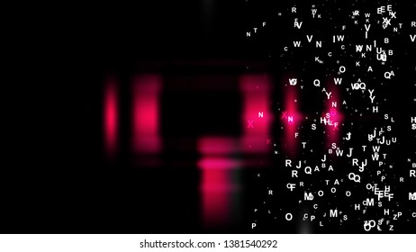 Cool Pink Random Alphabet Background