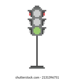 cool pixel art traffic light